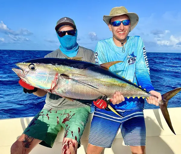 tuna on offshore fishing charter